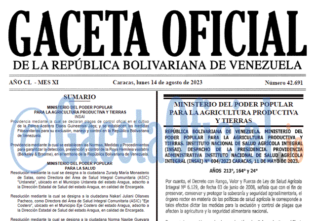 Venezuela Gaceta Oficial 42691 del 14 agosto 2023 Gaceta Oficial, Gaceta 42691, Gaceta 42691 HD, Gaceta #42691, Gaceta Oficial Venezuela #42691