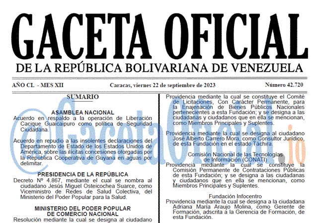 Gaceta Oficial, Gaceta 42720, Gaceta 42720 HD, Gaceta #42720, Gaceta Oficial Venezuela #42720