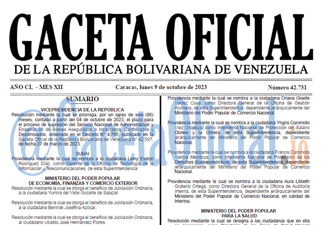 Venezuela Gaceta Oficial 42731 del 20 octubre 2023 Gaceta Oficial, Gaceta 42731, Gaceta 42731 HD, Gaceta #42731, Gaceta Oficial Venezuela #42731