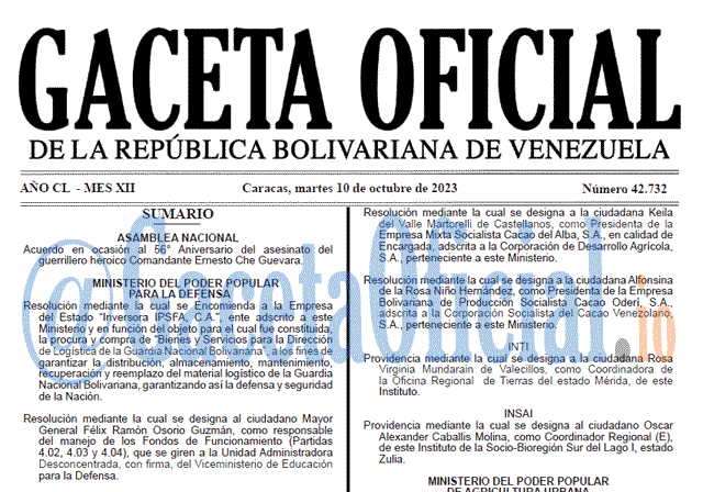 Gaceta Oficial, Gaceta 42732, Gaceta 42732 HD, Gaceta #42732, Gaceta Oficial Venezuela #42732