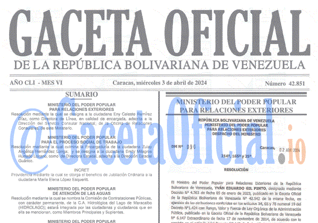 Gaceta Oficial, Gaceta 42851, Gaceta 42851 HD, Gaceta #42851, Gaceta Oficial Venezuela #42851