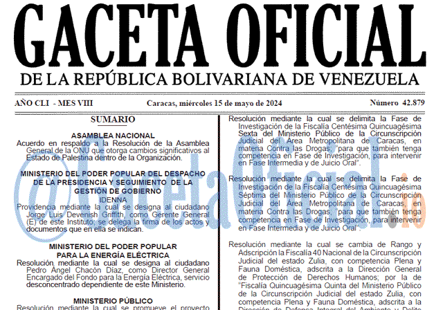 Gaceta Oficial, Gaceta 42879, Gaceta 42879 HD, Gaceta #42879, Gaceta Oficial Venezuela #42879
