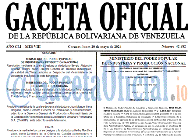 Gaceta Oficial, Gaceta 42882, Gaceta 42882 HD, Gaceta #42882, Gaceta Oficial Venezuela #42882