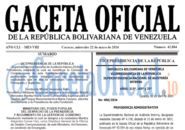 Gaceta Oficial, Gaceta 42884, Gaceta 42884 HD, Gaceta #42884, Gaceta Oficial Venezuela #42884