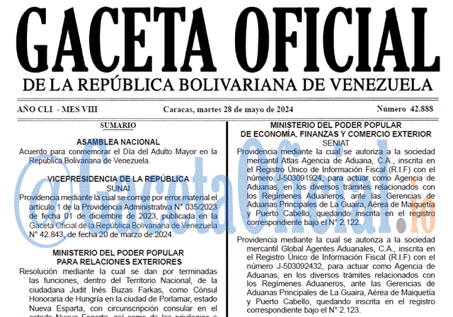 Venezuela Gaceta Oficial 42888 del 28 mayo 2024 Gaceta Oficial, Gaceta 42888, Gaceta 42888 HD, Gaceta #42888, Gaceta Oficial Venezuela #42888