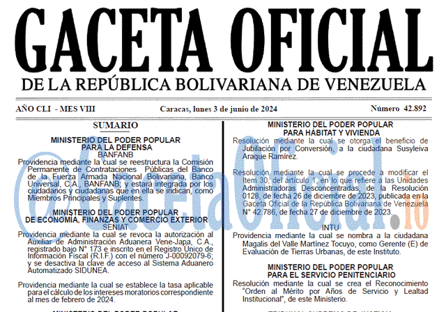 Gaceta Oficial, Gaceta 42892, Gaceta 42892 HD, Gaceta #42892, Gaceta Oficial Venezuela #42892