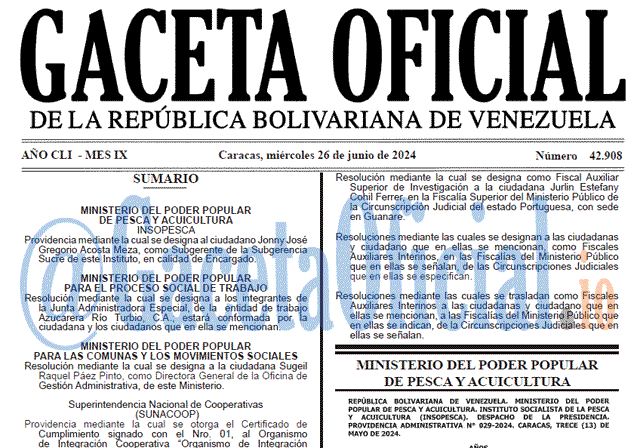 Gaceta Oficial, Gaceta 42908, Gaceta 42908 HD, Gaceta #42908, Gaceta Oficial Venezuela #42908