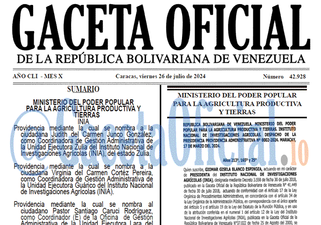 Gaceta Oficial, Gaceta 42928, Gaceta 42928 HD, Gaceta #42928, Gaceta Oficial Venezuela #42928