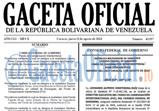Gaceta Oficial, Gaceta 42937, Gaceta 42937 HD, Gaceta #42937, Gaceta Oficial Venezuela #42937