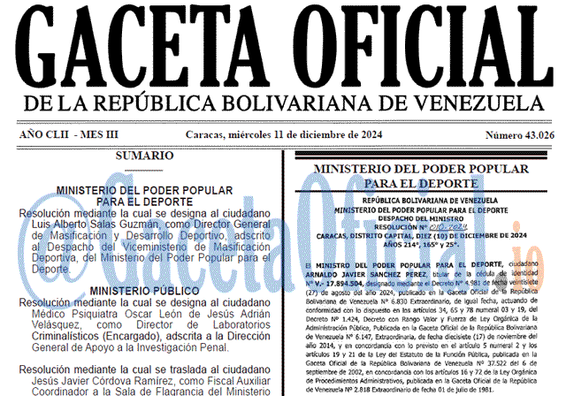 Gaceta Oficial, Gaceta 43026, Gaceta 43026 HD, Gaceta #43026, Gaceta Oficial Venezuela #43026