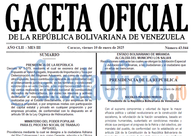Gaceta Oficial, Gaceta 43044, Gaceta 43044 HD, Gaceta #43044, Gaceta Oficial Venezuela #43044