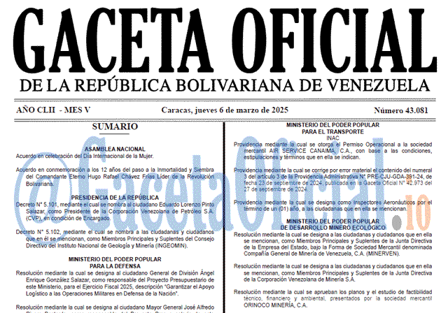 Venezuela Gaceta Oficial 43081 del 6 marzo 2025 Gaceta Oficial, Gaceta 43081, Gaceta 43081 HD, Gaceta #43081, Gaceta Oficial Venezuela #43081