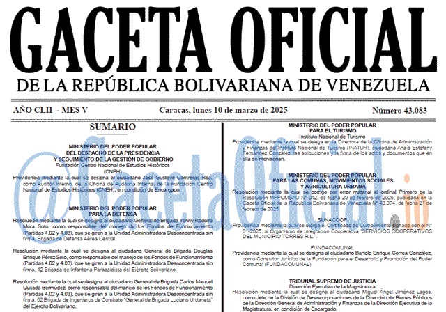 Gaceta Oficial, Gaceta 43083, Gaceta 43083 HD, Gaceta #43083, Gaceta Oficial Venezuela #43083