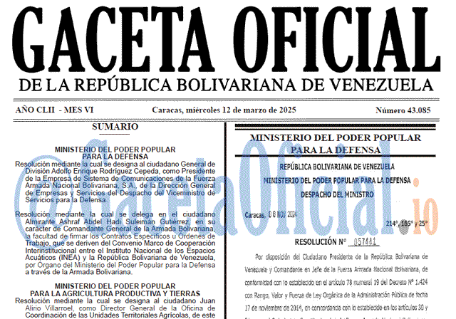 Gaceta Oficial, Gaceta 43085, Gaceta 43085 HD, Gaceta #43085, Gaceta Oficial Venezuela #43085