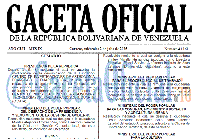 Gaceta Oficial, Gaceta 43161, Gaceta 43161 HD, Gaceta #43161, Gaceta Oficial Venezuela #43161