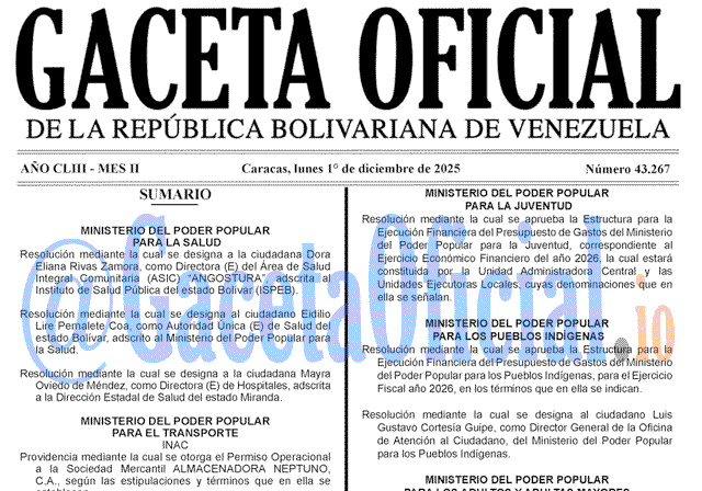 Gaceta Oficial, Gaceta 43267, Gaceta 43267 HD, Gaceta #43267, Gaceta Oficial Venezuela #43267