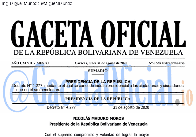 Gaceta Oficial 6569 del 31 agosto 2020