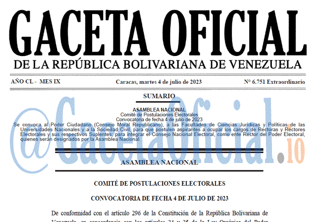 Gaceta Oficial, Gaceta 6751, Gaceta 6751 HD, Gaceta #6751, Gaceta Oficial Venezuela #6751
