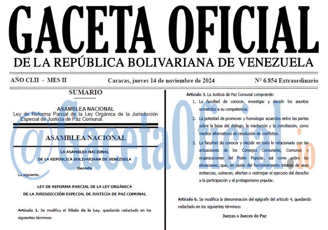 Gaceta Oficial, Gaceta 6854, Gaceta 6854 HD, Gaceta #6854, Gaceta Oficial Venezuela #6854