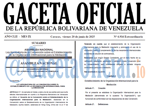 Gaceta Oficial, Gaceta 6916, Gaceta 6916 HD, Gaceta #6916, Gaceta Oficial Venezuela #6916