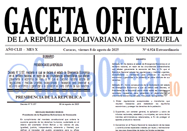 Gaceta Oficial, Gaceta 6924, Gaceta 6924 HD, Gaceta #6924, Gaceta Oficial Venezuela #6924