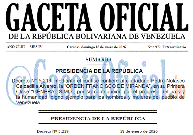 Gaceta Oficial, Gaceta 6972, Gaceta 6972 HD, Gaceta #6972, Gaceta Oficial Venezuela #6972