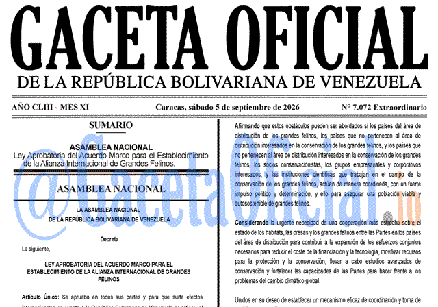 Venezuela Gaceta Oficial 7072 del 5 septiembre 2026 Gaceta Oficial, Gaceta 7072, Gaceta 7072 HD, Gaceta #7072, Gaceta Oficial Venezuela #7072