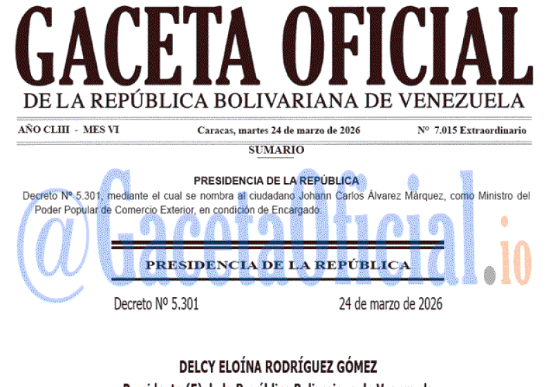 2026-03-24 Gaceta Oficial Venezuela #7015